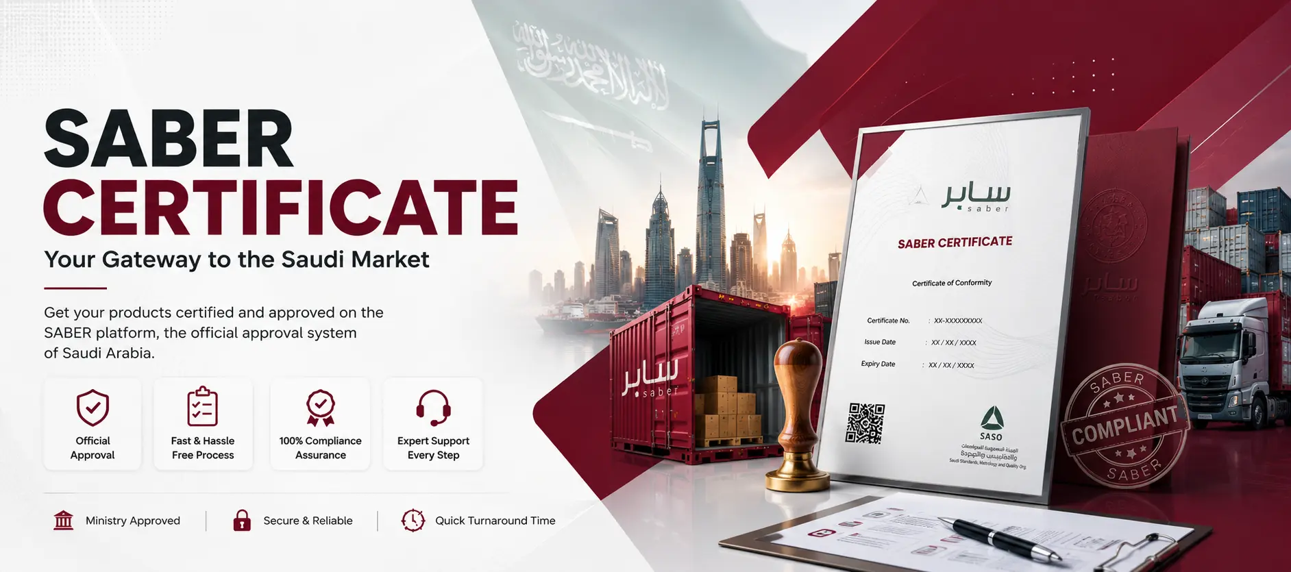 Saber Certificate for Saudi Market, official approval system for importing goods into Saudi Arabia